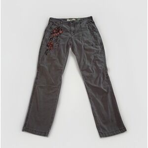 Anthropologie The Wanderer Ankle Pants Size 29 Boho Floral Embroidery Beading